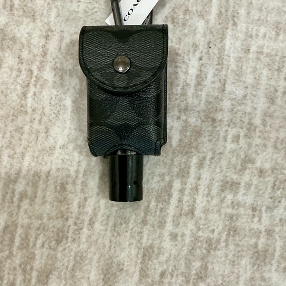 Coach Handbags - ✨💎NWT💎✨COACH GRAPHITE HAND SANITIZER HOLDER/BAGCHARM/KEY CHAIN.